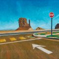 Where is Shell Beach - number 1 - (Monument Valley, Utah, USA) - peinture à l'huile / oil painting based on a photography by Josef Hoflehner - 35 x 27 cm - © All rights reserved by Laurent Dubois