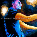 Paul's rictus - peinture à l'huile / oil painting (38x46 cm) - model Paul Nazca - © All rights reserved by Laurent Dubois