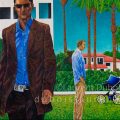 Miami - peinture à l'huile / oil painting - 146 x 97 cm - © All rights reserved by Laurent Dubois